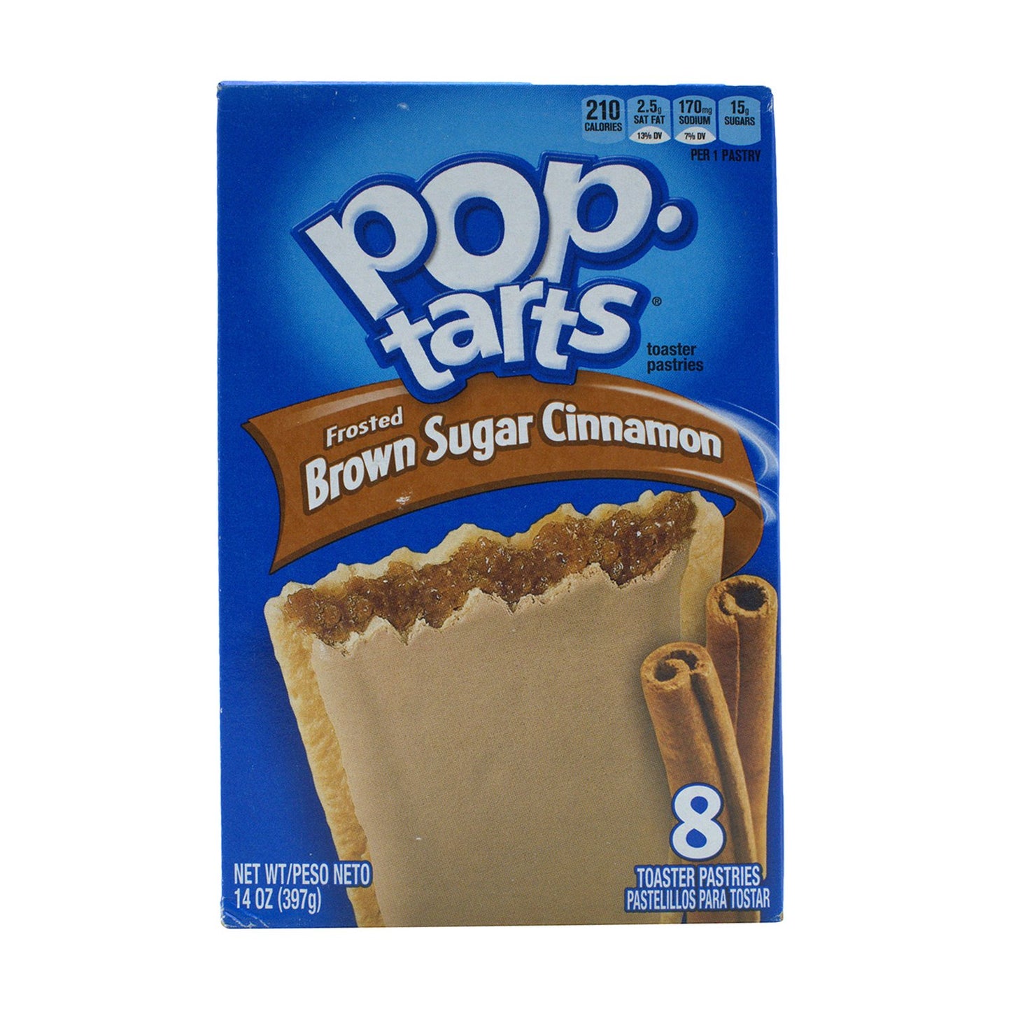 Pop Tarts Toaster Pastries, Frosted Brown Sugar Cinnamon, 8 pack - 397g - "Brown sugar cinnamon delight!"