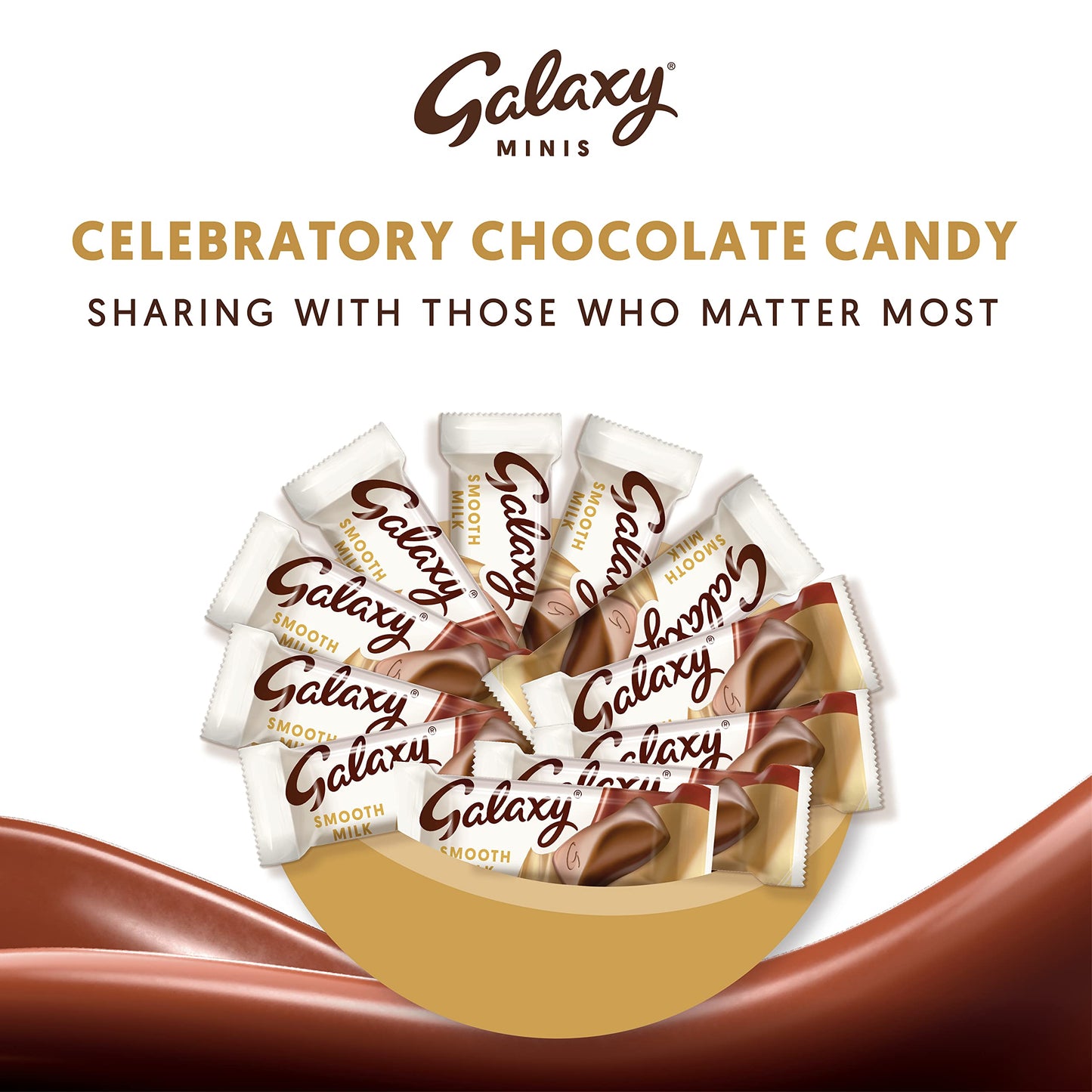 Galaxy Milk Chocolate Mini 18 Bars Packet 225g - Milk chocolate mini bars! Enjoy the smooth and creamy Galaxy chocolate in convenient mini bars!