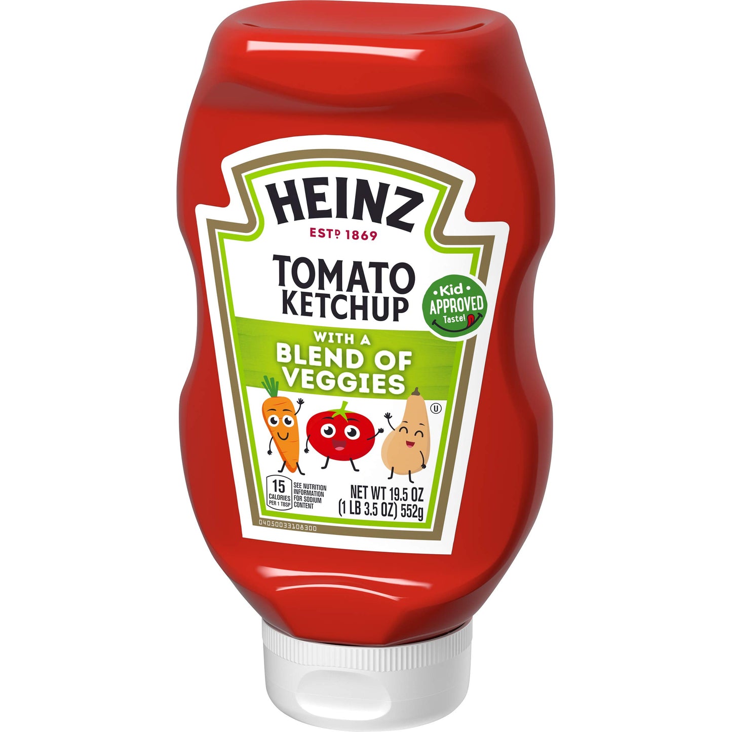 Heinz Tomato Ketchup with a Blend of Veggies, 19.5 oz - Tomato ketchup enriched with vegetable puree.