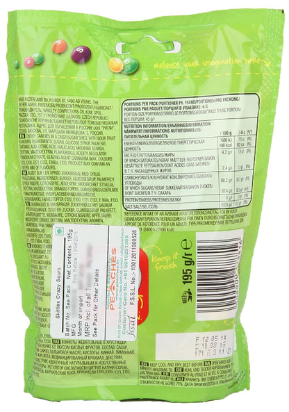 Skittles Candies - Crazy Sours, 174g Pouch