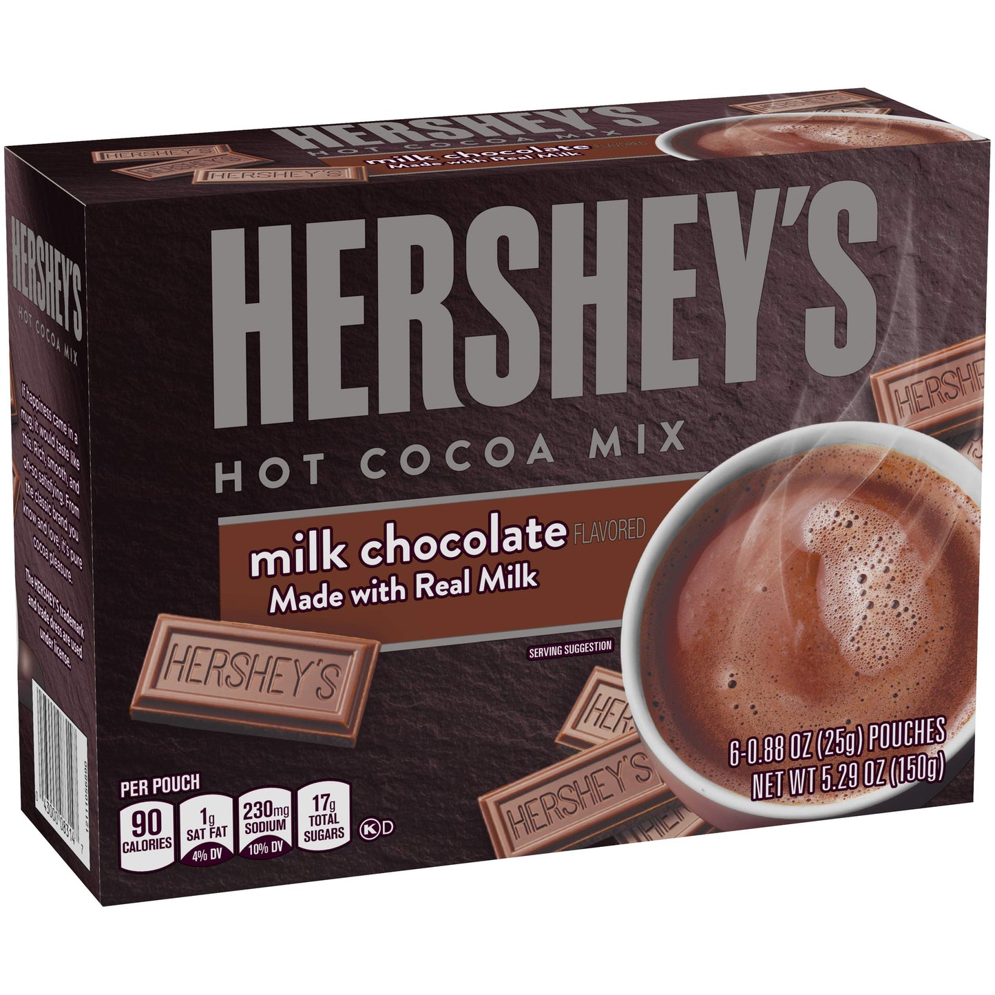 Hershey's Hot Cocoa Mix Milk Chocolate Made with Real Milk 150g - Hot cocoa mix made with real milk, 150g pack.