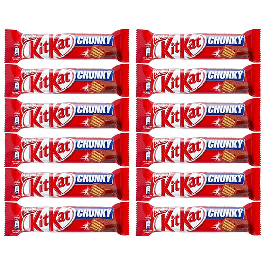 KIT KAT Chunky Milk Chocolate - 12 Pack, 12 x 40 g - Share the joy of Kit Kat Chunky Milk Chocolate with a 12-pack, 12 x 40g.