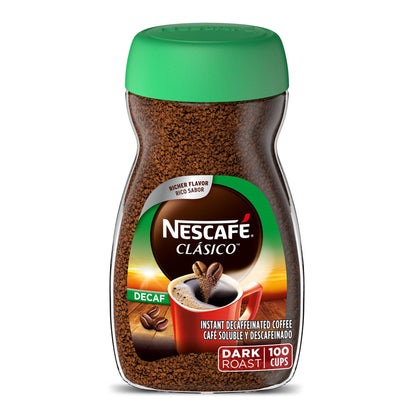 Nescafé Clasico Decaf Coffee, 7.05 oz ℮ 200 g - "Classic Decaf Bliss - Taste the Tradition!"