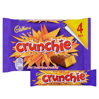 Cadbury Crunchie 4 Chocolate bar 104.4g - Honeycomb crunch