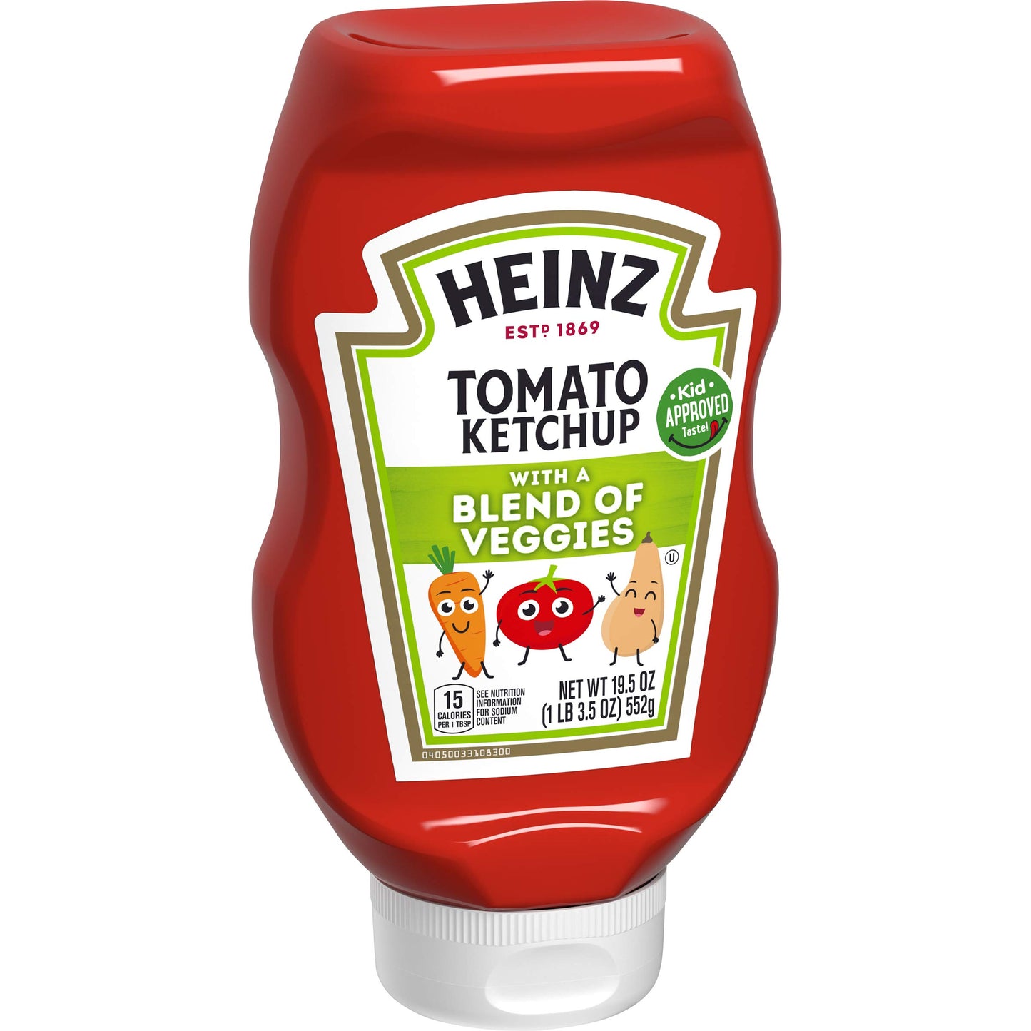 Heinz Tomato Ketchup with a Blend of Veggies, 19.5 oz - Tomato ketchup enriched with vegetable puree.