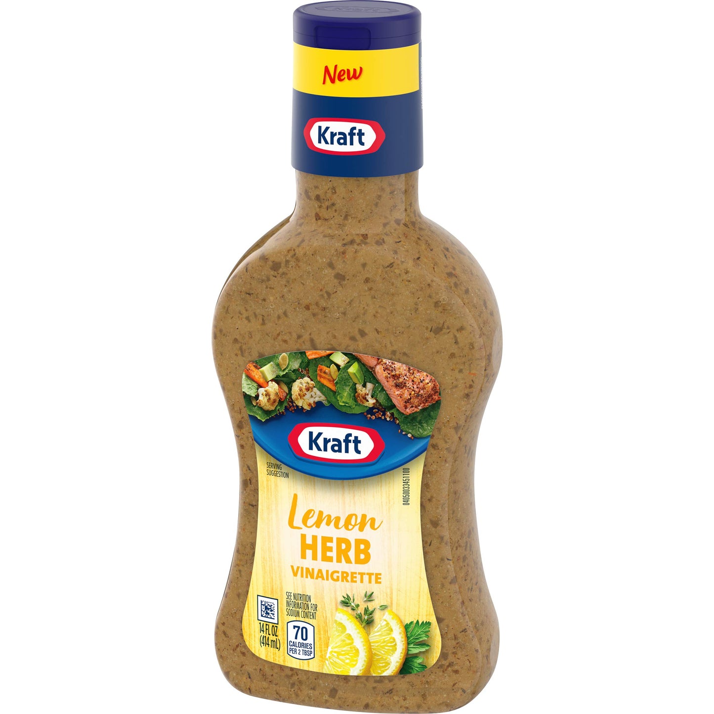 Kraft Lemon Herb Vinaigrette Salad Dressing 14 oz 414 ml - "Zesty Lemon Herb!"