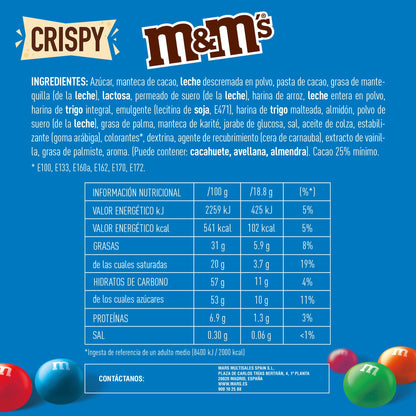 M&M's Crispy Milk Chocolate Bar, 150g - "Crispy Choco Bar!"