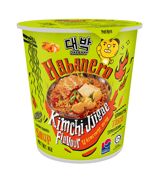 Shangi Daebak Ghost Pepper Habanero Kimchi Jjigae Chicken Flavour Instant Noodles Soup Ghost Pepper Range (Pack Of 1, 85Gm, Cup) - Ghost pepper kimchi jjigae noodles