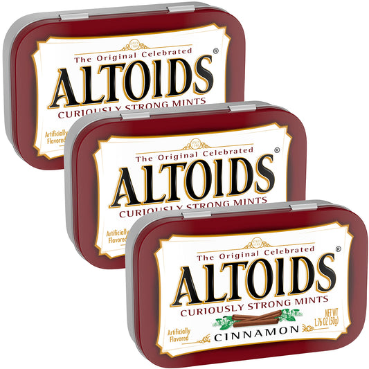 Altoids Cinnamon Mints, 1.76 oz (Pack of 3) - Triple the Spice!