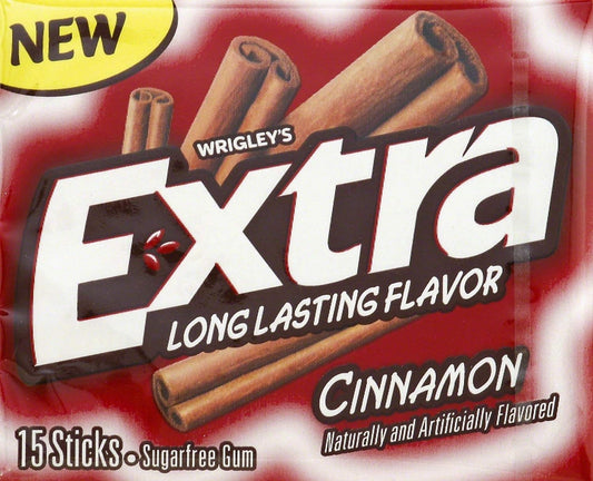 Wrigley's Extra Long Lasting Flavor Cinnamon - 40g - Intense Flavor, Enduring Freshness!