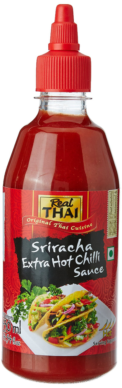 Real Thai Sriracha Extra Hot Chilli Sauce, 430ml - Extra Hot, Extra Bold!