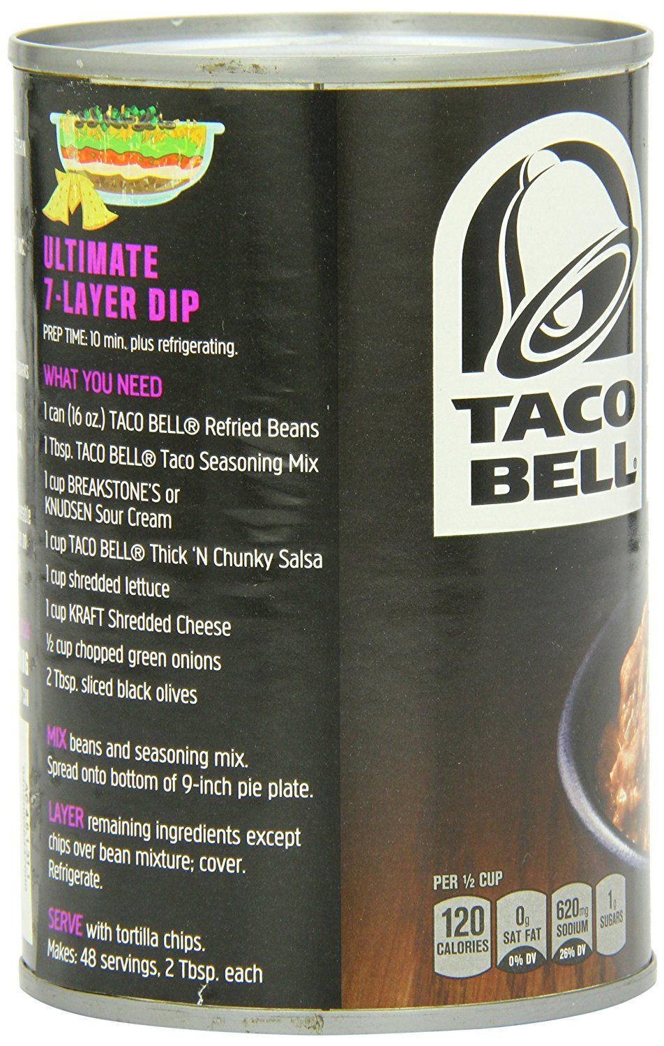 Taco Bell Original Refried Beans Tin, 453g