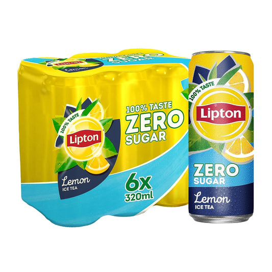 Lipton Zero Sugar, Lemon Iced Tea, 6 x 320 ml