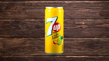 7up Exotic Cocktail Imported Soda Can - A Refreshing Blend of the Juiciest Fruits in a Fun-Sized Can, 330ml - Case of 24