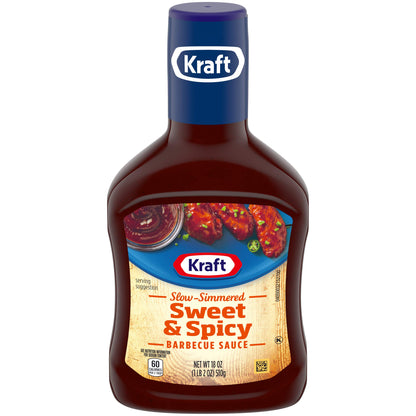 Kraft Sweet & Spicy Barbeque Sauce (18 oz Bottle) - "Sweet & Spicy BBQ!"