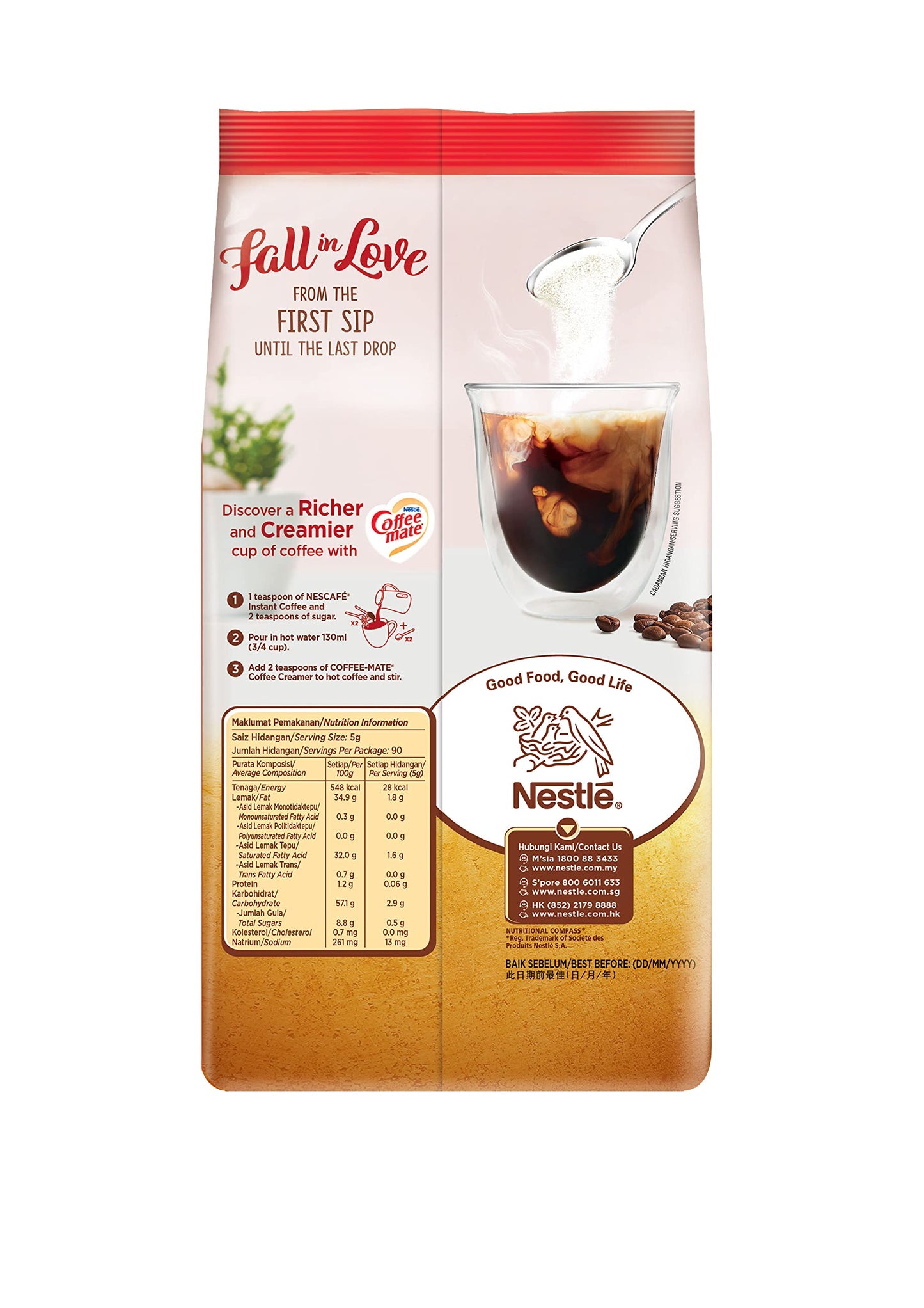 Nestle Coffee Mate Coffee-Mate Creamer, 450g - "Coffee-Mate Creamer - 450g of Rich, Creamy Coffee Goodness!"