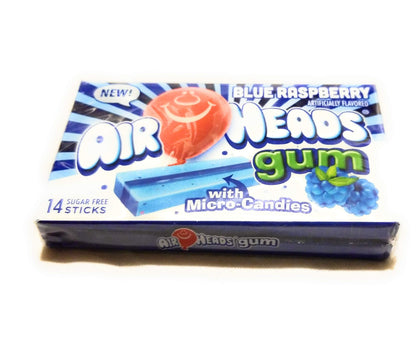 Airheads Blue Raspberry Sugar Free Chewing Gum 14 sticks inside- Berry Blast!