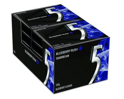 Wrigley's 5 Gum Blueberry Rush - 10 Packs, 132g Total - Indulge in Flavorful Bliss!