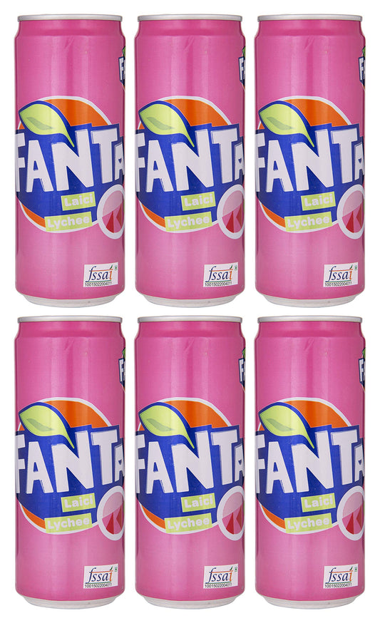 Fanta Lychee 320ml (Pack of 6) - Lychee lusciousness!