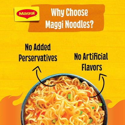 Maggi 2 Minute Imported Noodles - Dubai - 5 Packs Inside (Curry) - "Curry Noodle Fun!"