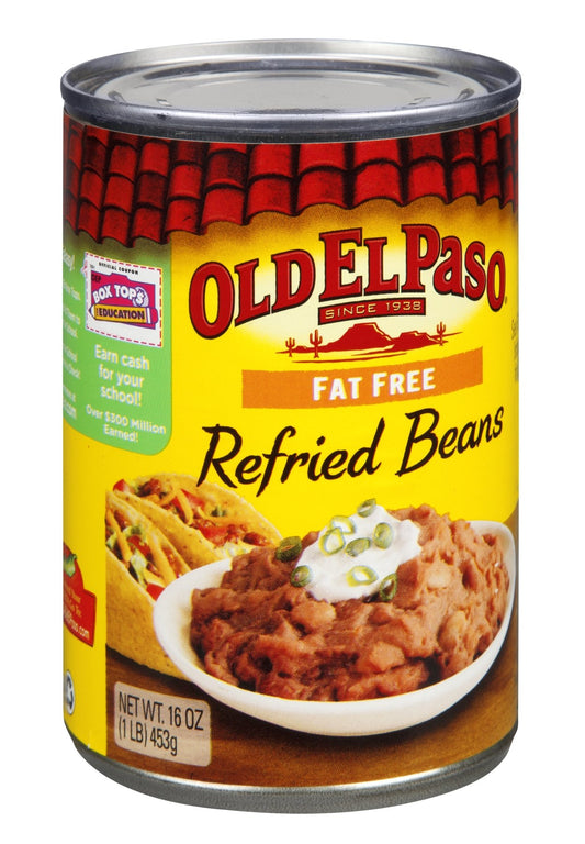 Old Elpaso Refried Fat Free Beans , 453g - "Fat-free bean goodness!"