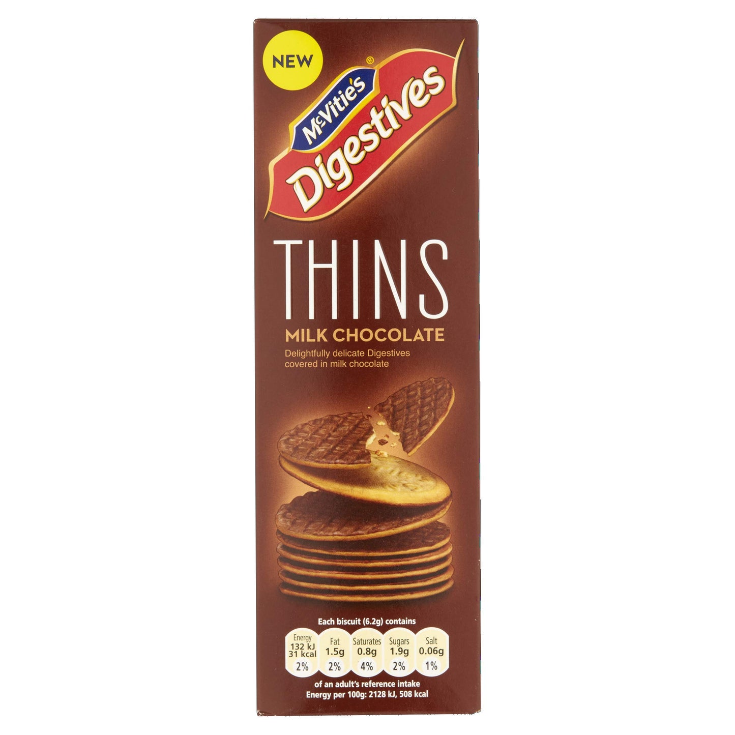 McVities Digestives Thins Milk Chocolate, 180g - "Thin Milk Chocolate Digestives!"