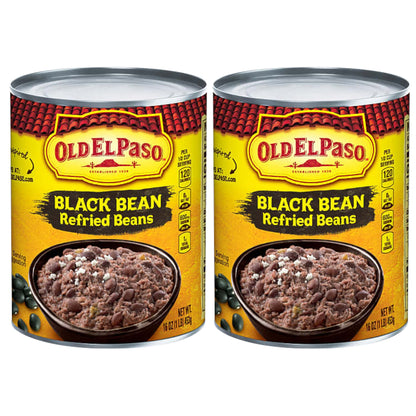 Old El Paso Black Bean Refried Beans, 2 x 453 g - "Rich and flavorful!"