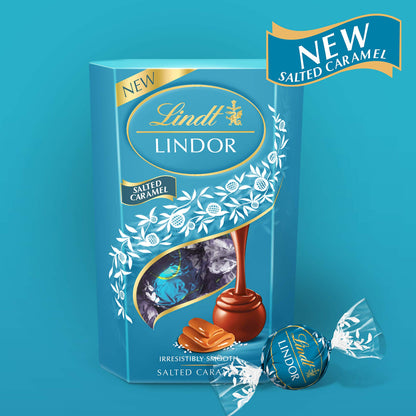 Lindt LINDOR Milk Salted Caramel Chocolate Truffles, 7.05 oz / 200 g