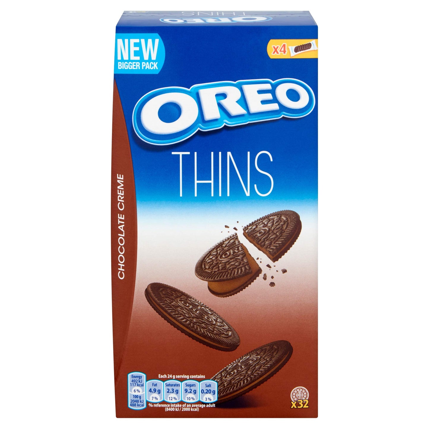 Oreo Thins Chocolate Creme Flavour, 192g - "Thin chocolatey delight!"