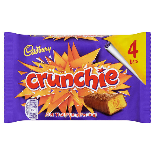 Cadbury Crunchie 4 Chocolate bar 104.4g - Honeycomb crunch