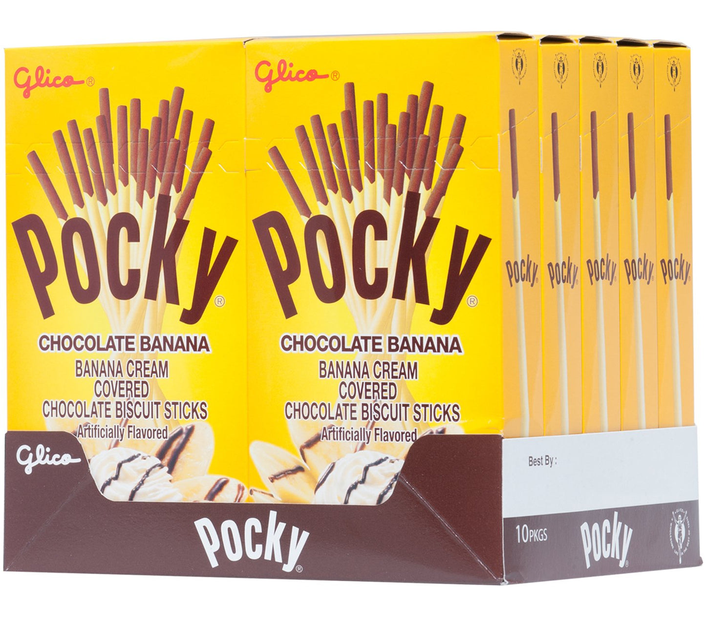 Pocky Biscuit Stick, Chocolate Banana Flavor - "Banana-choco bliss!"