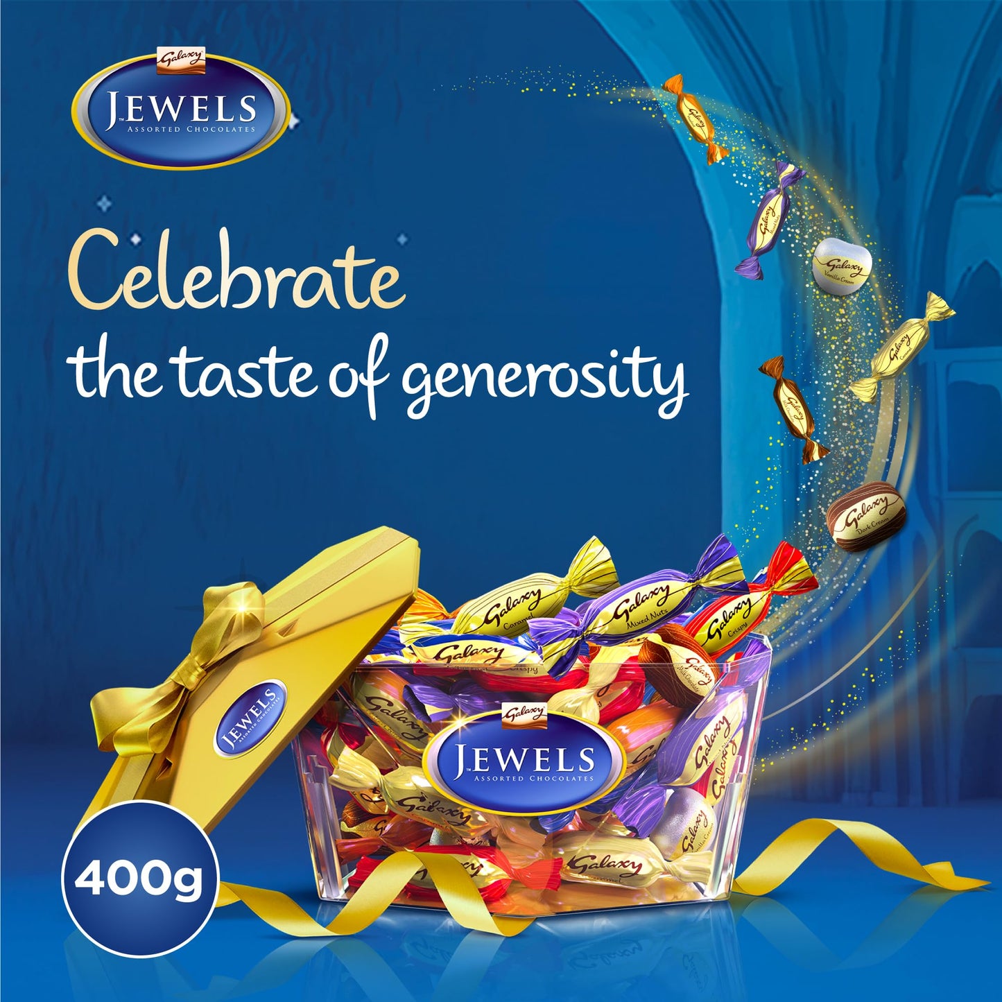 Galaxy Jewels Assorted Chocolate Gift Box 400 Grams - Assorted chocolate gift box! A perfect gift filled with a delightful selection of Galaxy chocolates!