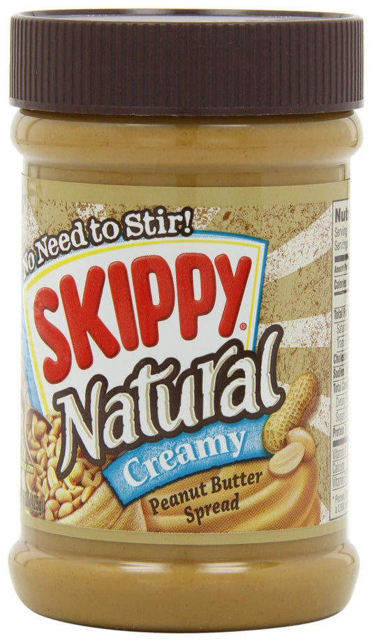 Skippy Natural Peanut Butter, Creamy, 462g