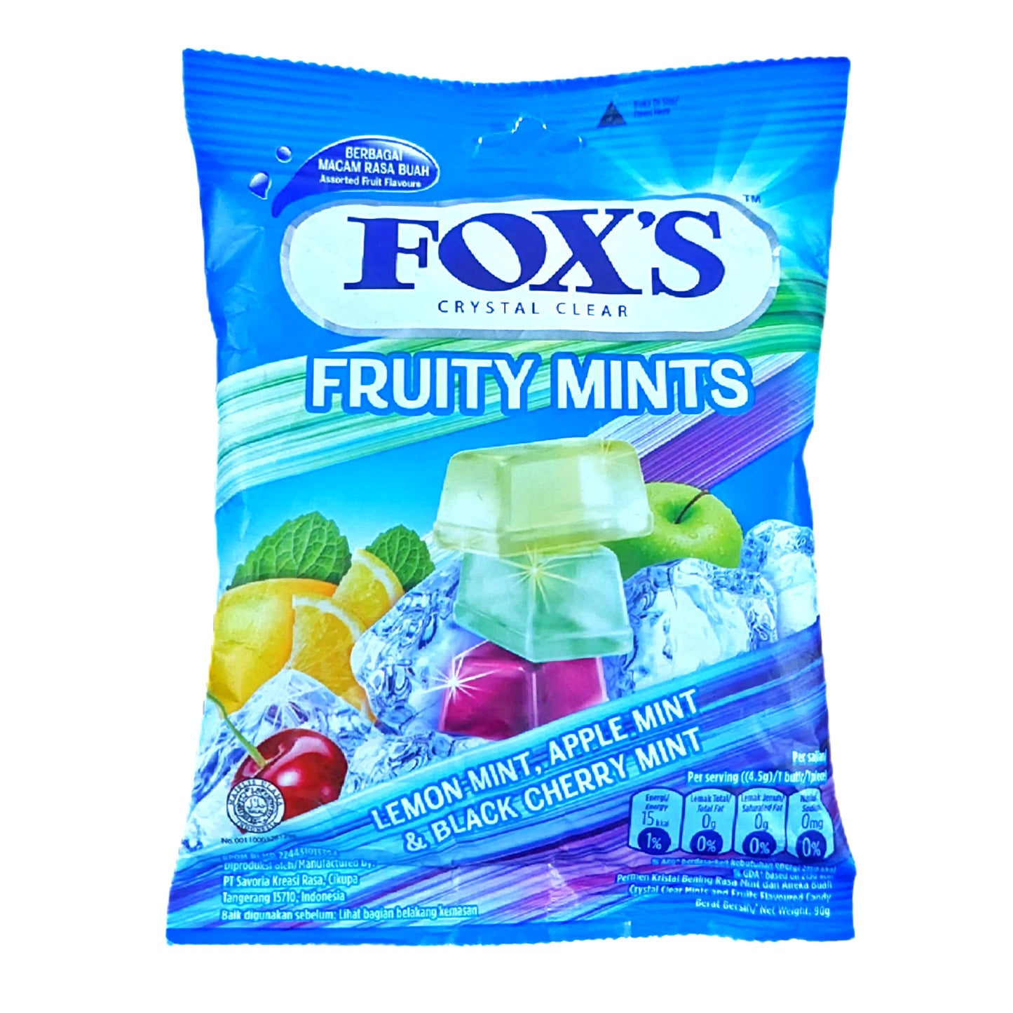 Fox's Crystal Clear Mint Blossom Oval Candy (125Gms x 2pc) & Fox's Crystal Clear Fruity Mint (125Gms x 2pc) - Mint blossom and fruity mint combo!