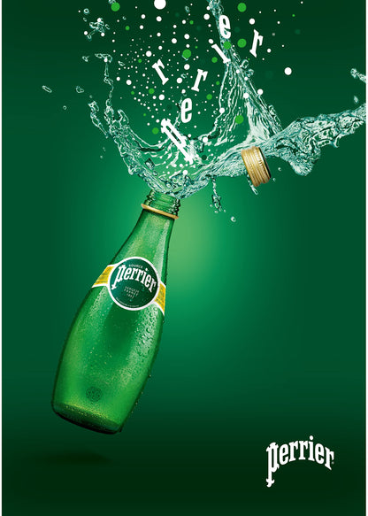 Perrier Carbonated Water (Sparkling Water) 330ml (Pack of 4) - "Sparkling water delight!"