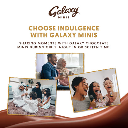 Galaxy Milk Chocolate Mini 18 Bars Packet 225g - Milk chocolate mini bars! Enjoy the smooth and creamy Galaxy chocolate in convenient mini bars!