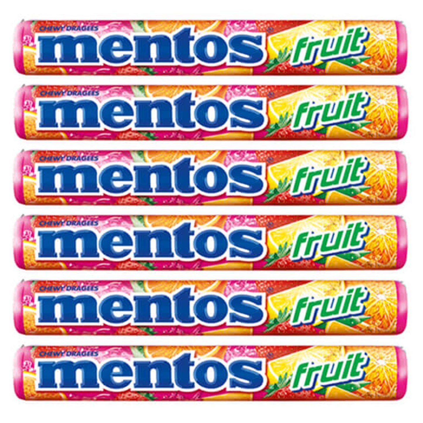 Mentos Fruit Roll, 6 x 29 g - "Six Pack Fruit Rolls!"