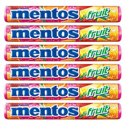 Mentos Fruit Roll, 6 x 29 g - "Six Pack Fruit Rolls!"