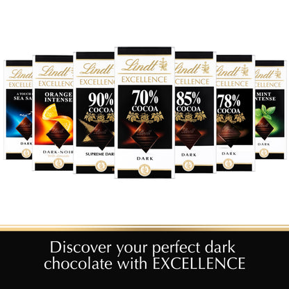 Lindt Excellence 70% Cocoa Dark Chocolate, 2 X 100 g