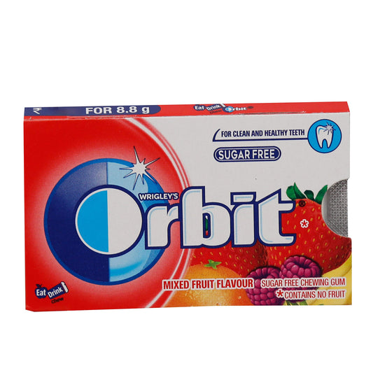 Orbit Wrigley's Orbit Sugar Free Chewing Gum - Mixed Fruit, 8.8g - "Mixed fruit burst!"