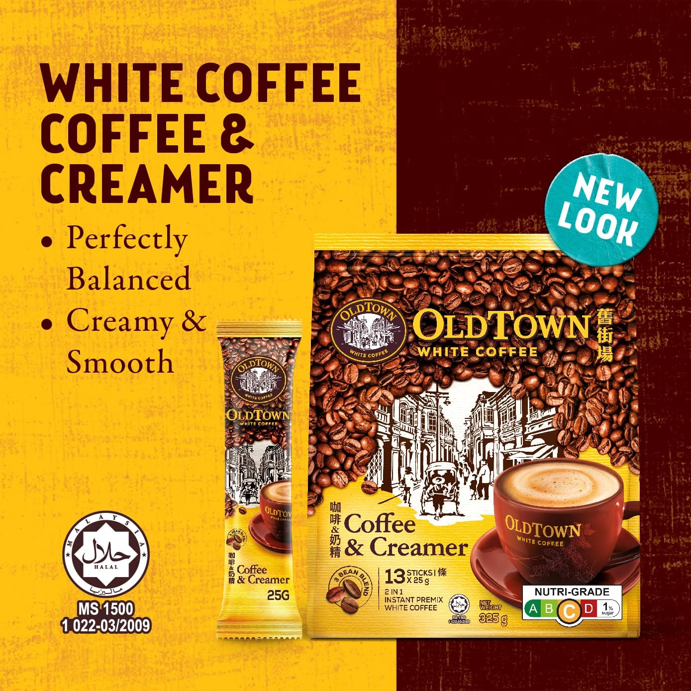 Old Town White Coffee 2-in-1 Instant Premix Packet (13 Pack) - Savor the Perfect Harmony