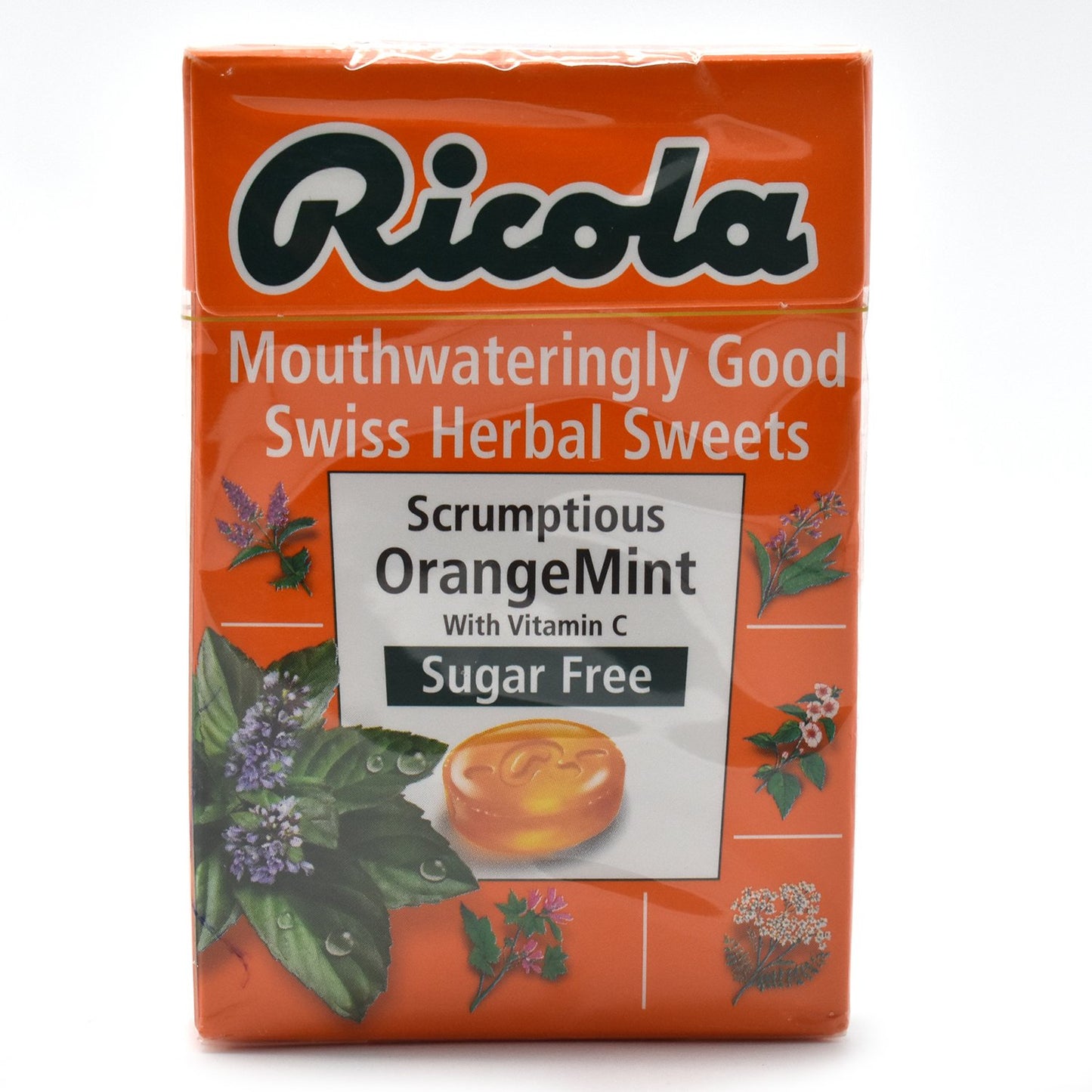 Ricola Sugar Free Orange Mint, 45 g - Zesty Orange Mint!