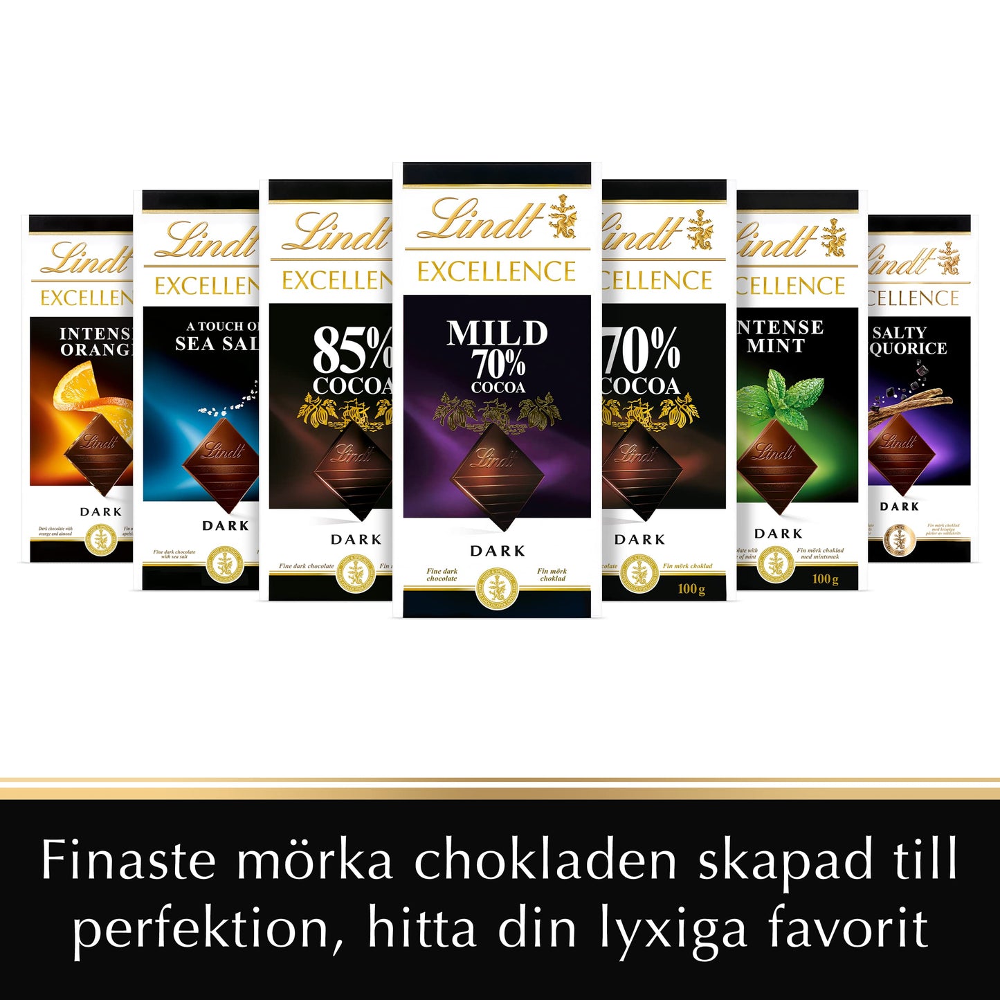 Lindt Excellence 70% Mild Dark Cocoa Chocolate Bar, 100g