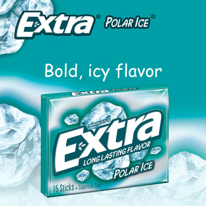 Wrigley's Extra Polar Ice Sugar-Free Gum, 40g - Pack of 2 - Double the Coolness!