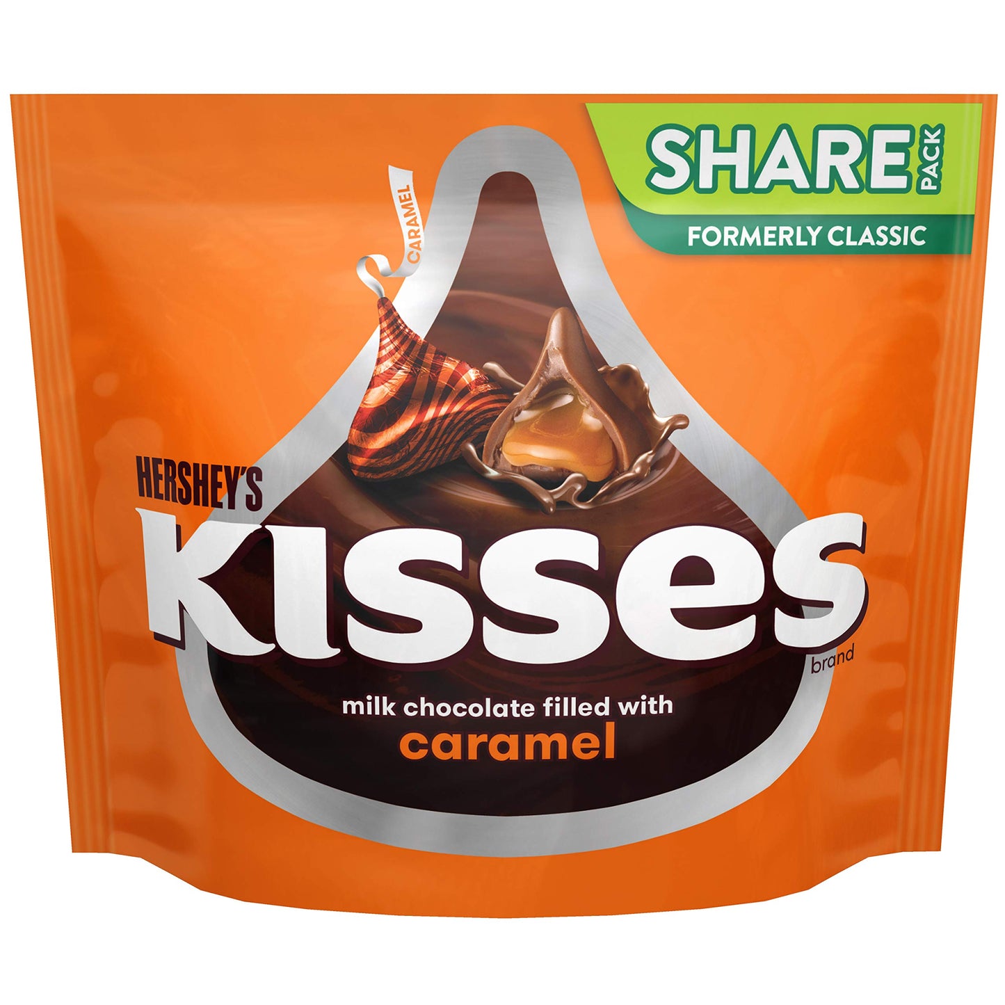 Hershey's Kisses Milk Chocolate Filled with Caramel, 286 g - Milk chocolate Kisses filled with caramel, 286g bag.