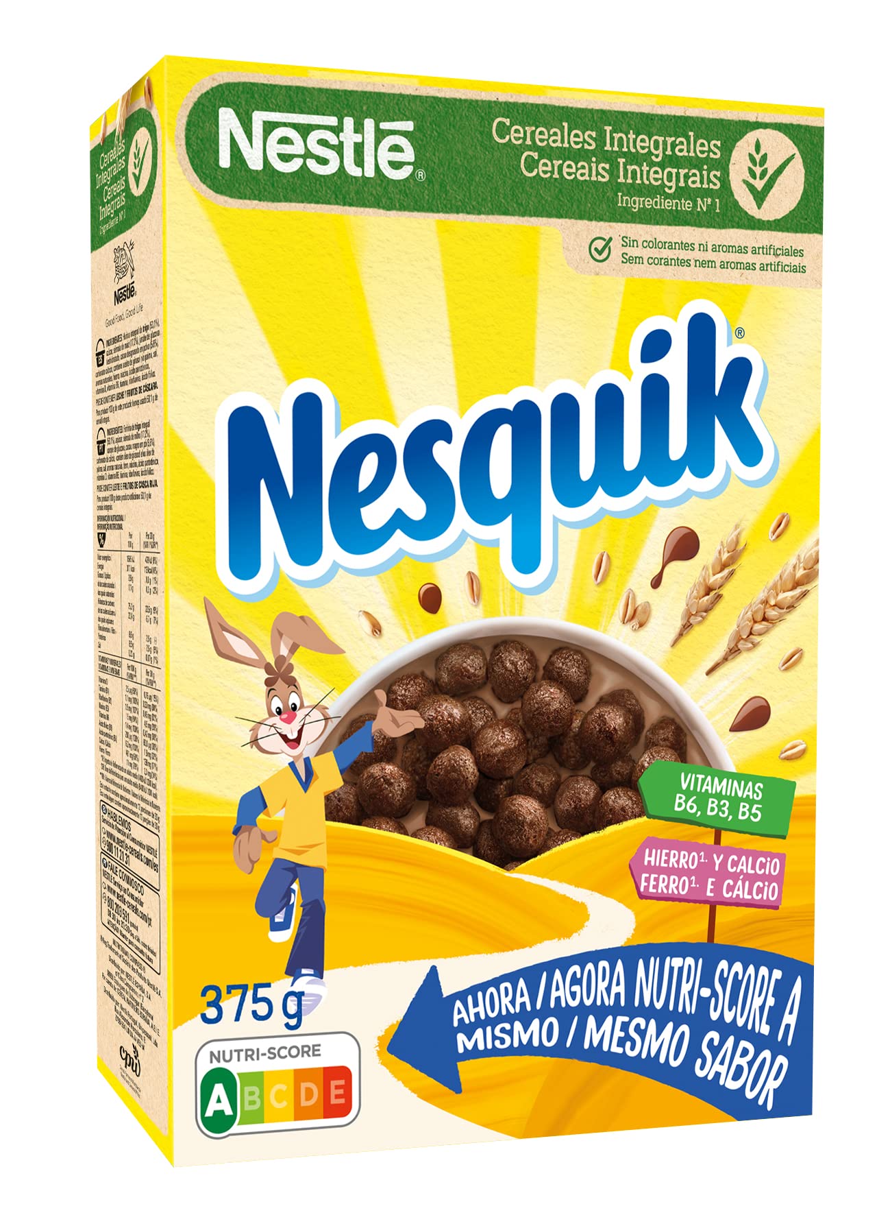 Nestle Nesquik Chocolate Cereals, 375 g - "Nesquik Chocolate Cereals - 375g of Chocolatey Breakfast Cereal!"