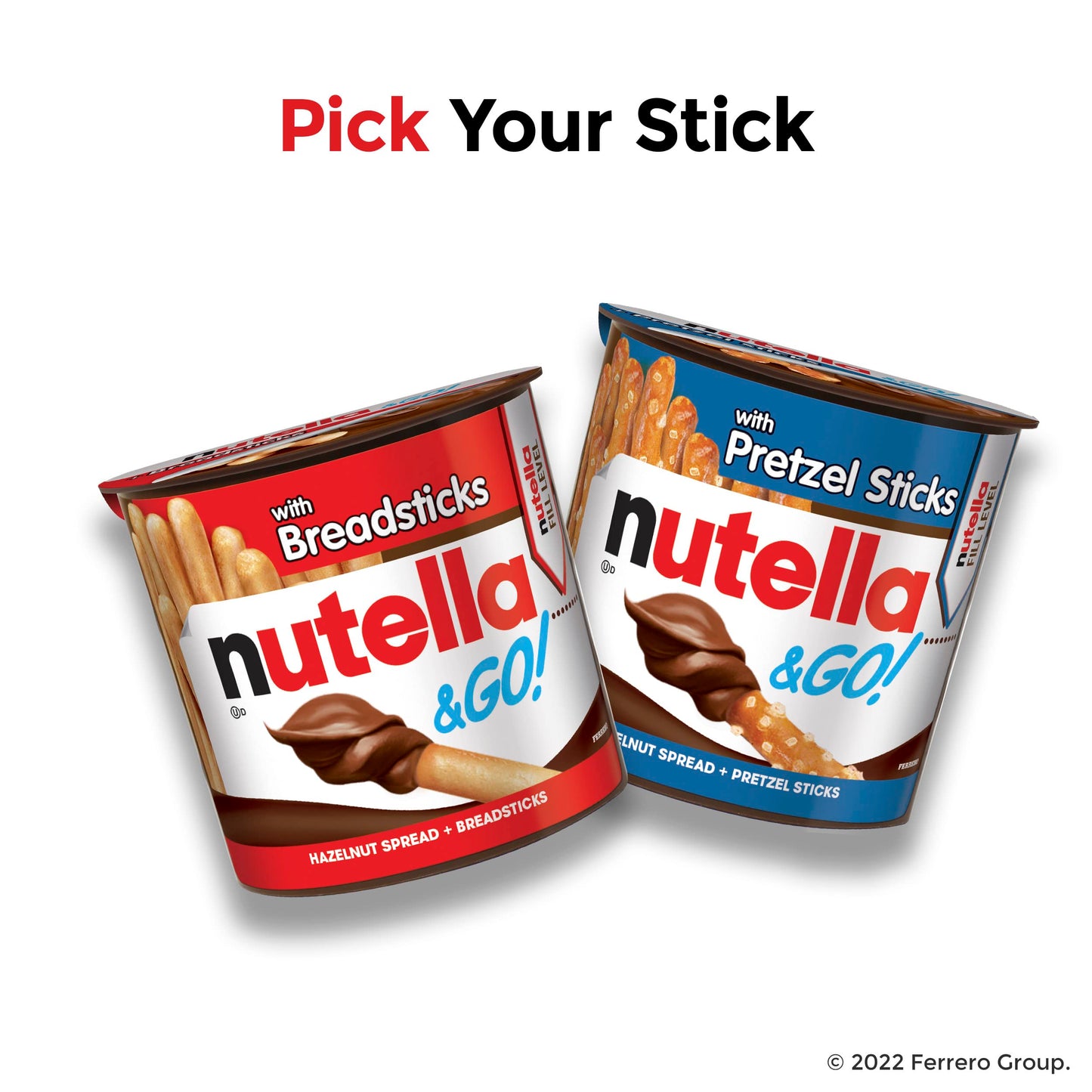 Nutella Ferrero & Go Hazelnut Spread With Cocoa & Bread Sticks,52G Each (Pack Of 2) - "Snack to go!"