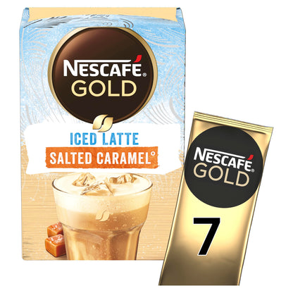 NESCAFÉ GOLD Iced Salted Caramel Latte 7 Serves - "Iced Salted Caramel Latte - Seven Servings of Chill!"