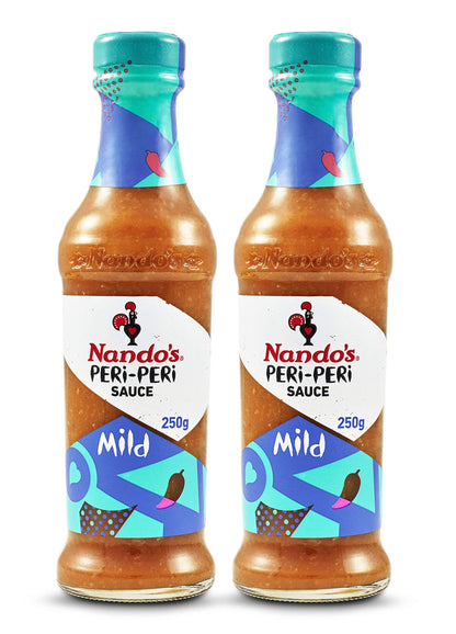 Nando's Peri Peri Chilli Sauce - Mild, 250g, Pack of 2, Product of The Netherlands - "Mild Peri Peri Twin Pack!"