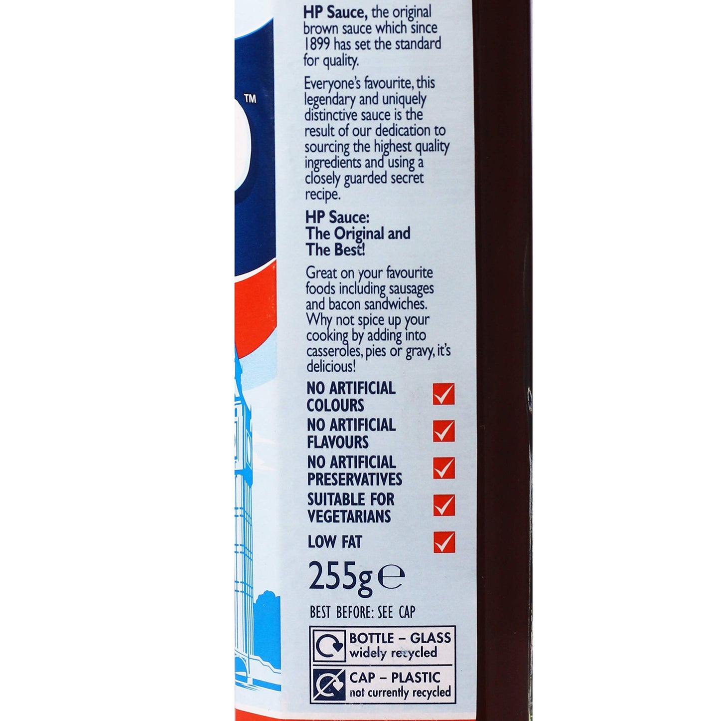 Heinz The Original HP Sauce (Brown) - 255 g - Traditional brown sauce with a tangy, rich flavor.